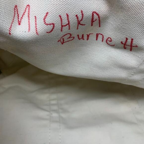 Vintage L.L. Bean Fall Foliage Boat and Tote Printed Canvas Tote Bag Made in USA - Picture 9 of 10